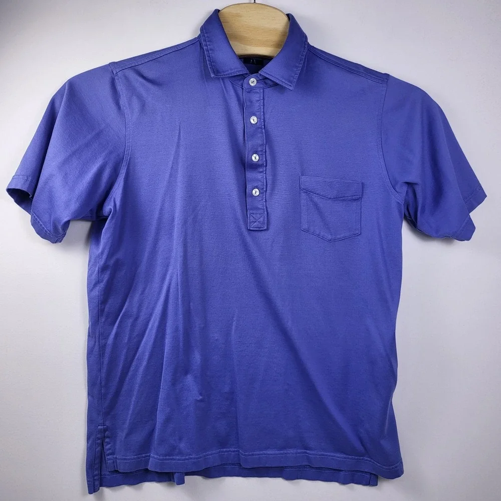 Fairway & Greene Polo Shirt Men's Medium ‎ Pureformance blue With Pocket